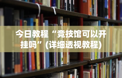 今日教程“竞技馆可以开挂吗”(详细透视教程)