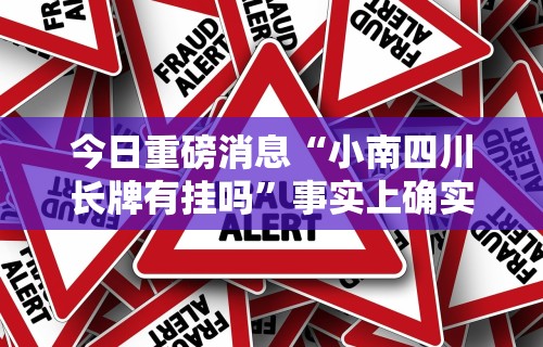 今日重磅消息“小南四川长牌有挂吗	”事实上确实有挂