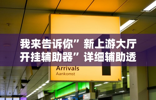 我来告诉你	”新上游大厅开挂辅助器”详细辅助透视