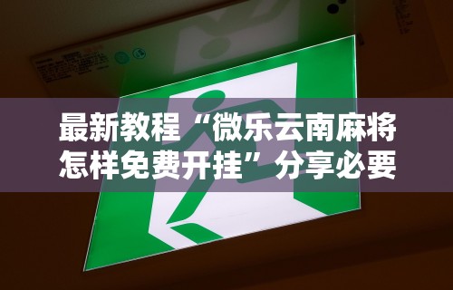 最新教程“微乐云南麻将怎样免费开挂	”分享必要外挂教程