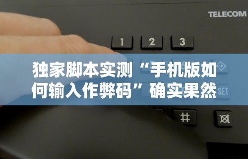 独家脚本实测“手机版如何输入作弊码”确实果然有挂