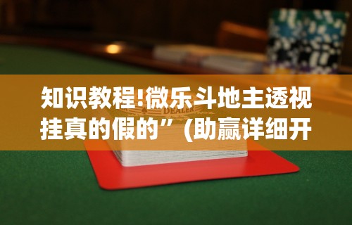 知识教程!微乐斗地主透视挂真的假的	”(助赢详细开挂教程)