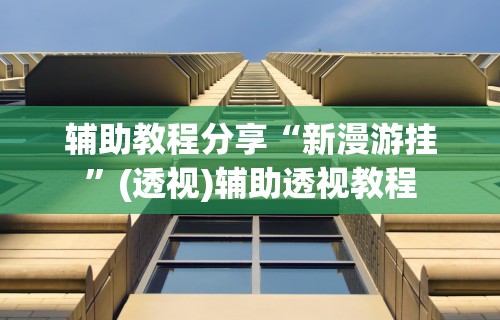 辅助教程分享“新漫游挂”(透视)辅助透视教程