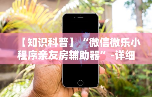 【知识科普】“微信微乐小程序亲友房辅助器”-详细教程