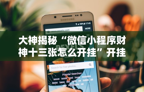 大神揭秘“微信小程序财神十三张怎么开挂”开挂详细教程