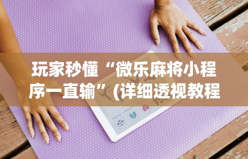 玩家秒懂“微乐麻将小程序一直输”(详细透视教程)