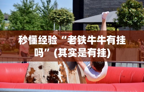 秒懂经验“老铁牛牛有挂吗”(其实是有挂)