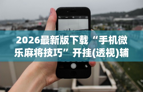 2026最新版下载“手机微乐麻将技巧”开挂(透视)辅助教程