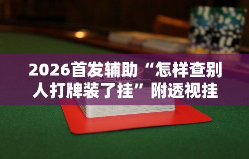 2026首发辅助“怎样查别人打牌装了挂”附透视挂详细教程