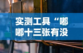 实测工具“嘟嘟十三张有没有挂”掌握辅助功能必胜规则