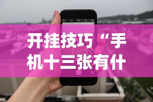 开挂技巧“手机十三张有什么规律”开挂(透视)辅助教程
